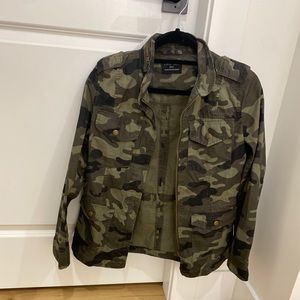 Camo print cargo jacket